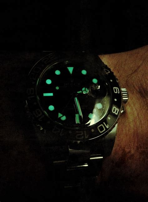 rolex gmt master ii glow in the dark